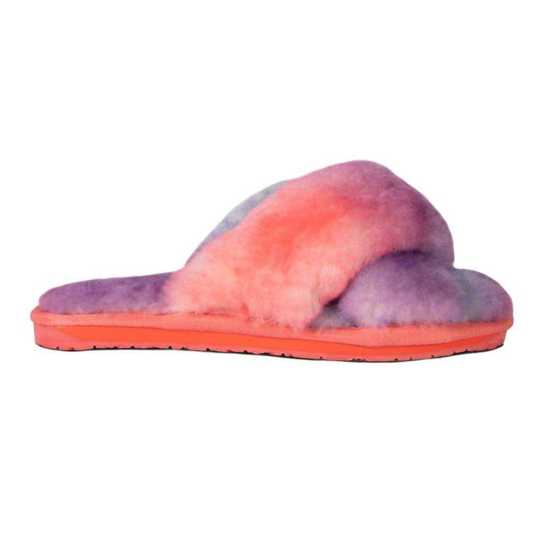 Cloud Nine Ladies Duo-Tone Emma Sheepskin Slipper Tie/Dye