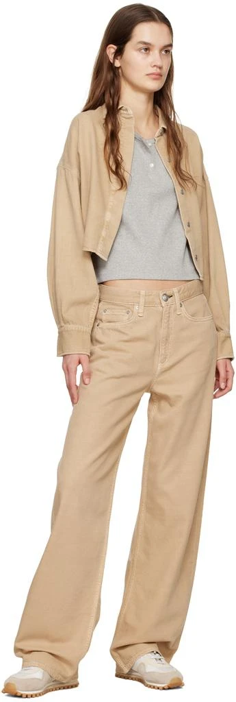 rag & bone Beige Featherweight Logan Jeans 4