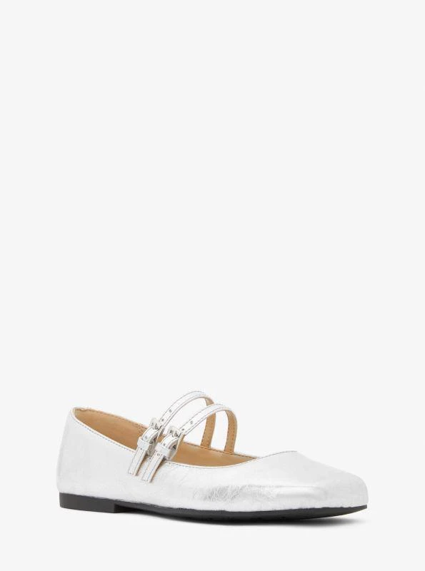 Michael Kors Matilda Crackled Metallic Leather Mary Jane