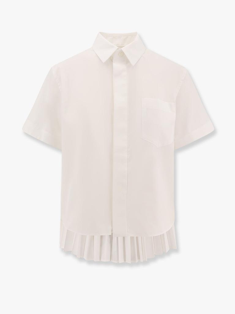 Sacai Cotton shirt with pleated insert on the back