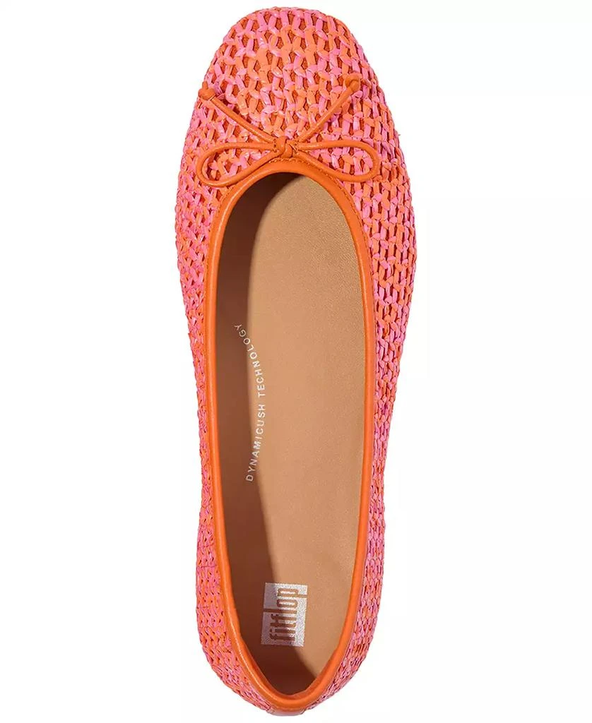 FitFlop Women's Delicato Bow Woven Ballet Flats 3