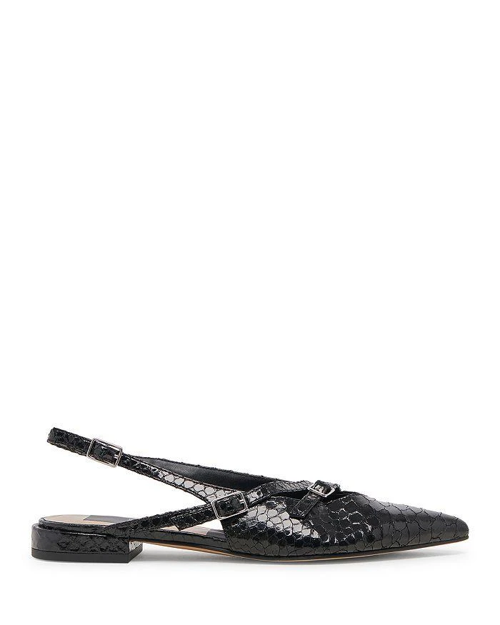 Dolce Vita Women's Pamla Croc Embossed Slingback Flats 2