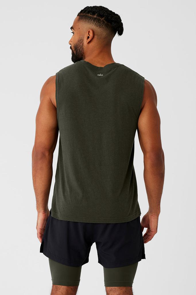 Alo The Triumph Muscle Tank - Stealth Green