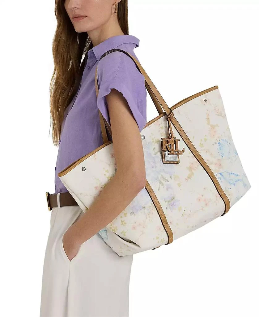 Ralph Lauren Emerie Floral Canvas Extra Large Tote 6