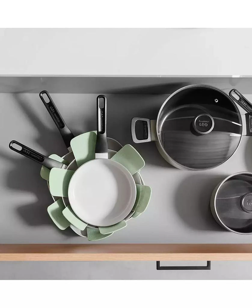 BergHOFF Leo Glints 5Pc Ceramic Nonstick Cookware Set, Spirit, Recycled 10