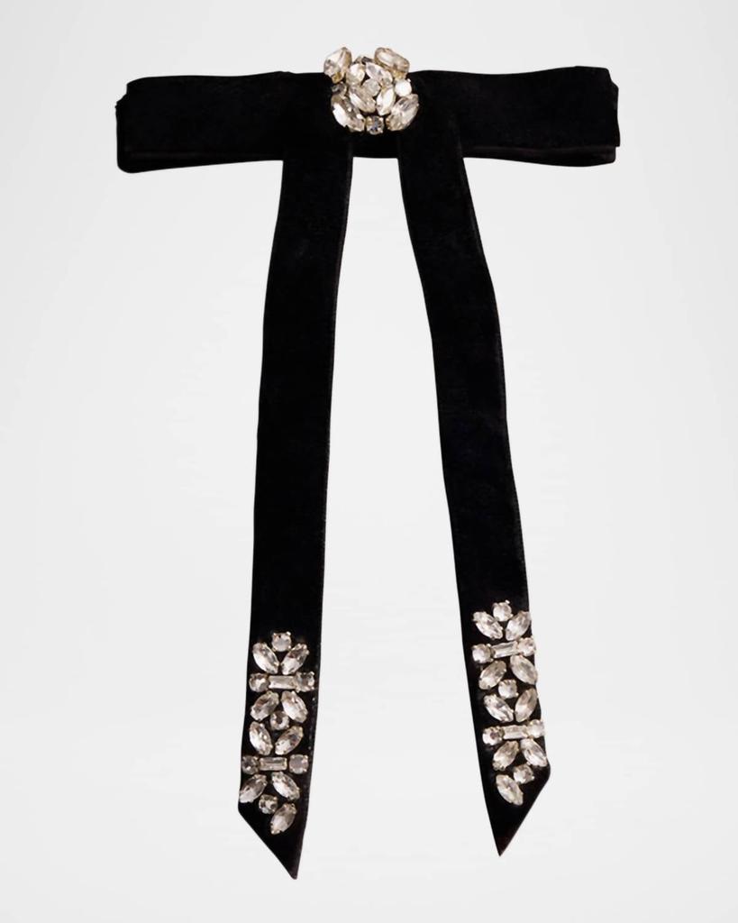 Mignonne Gavigan Mignonne Gavigan - Women's Hampton Velvet And Crystal Bow Barette