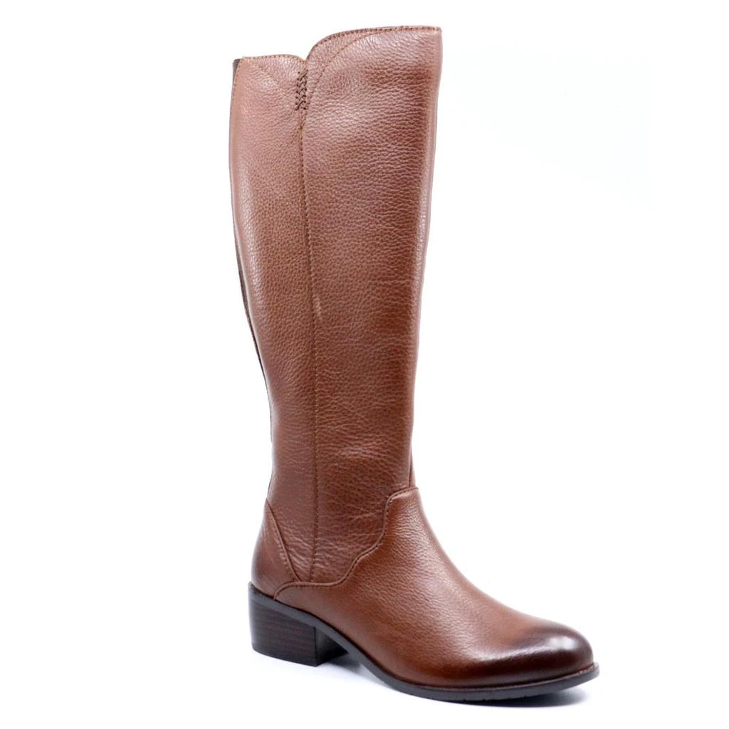 Salvia Gilly Calf-High Boot In Pebble Cuoio 1