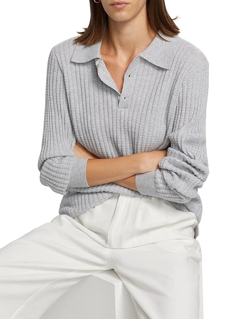 Guest in Residence Theo Waffle Cashmere Polo Sweater 6