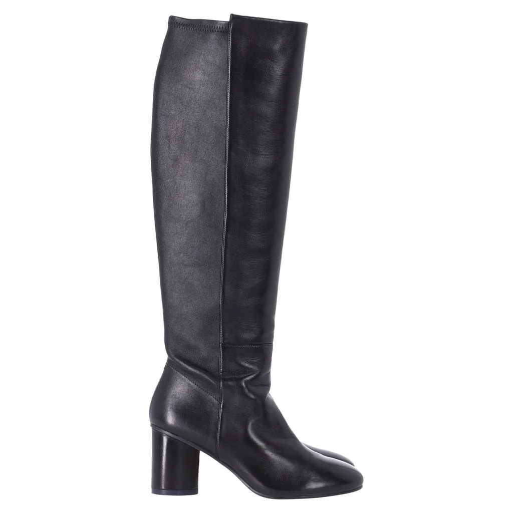 Stuart Weitzman Eloise 75 Boots in Black Leather 1