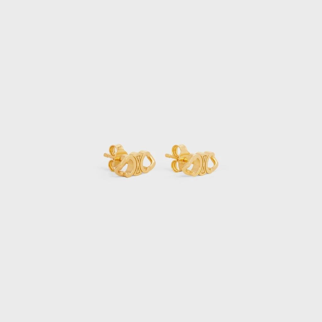 CELINE TRIOMPHE GOURMETTE STUDS IN BRASS WITH GOLD FINISH 2