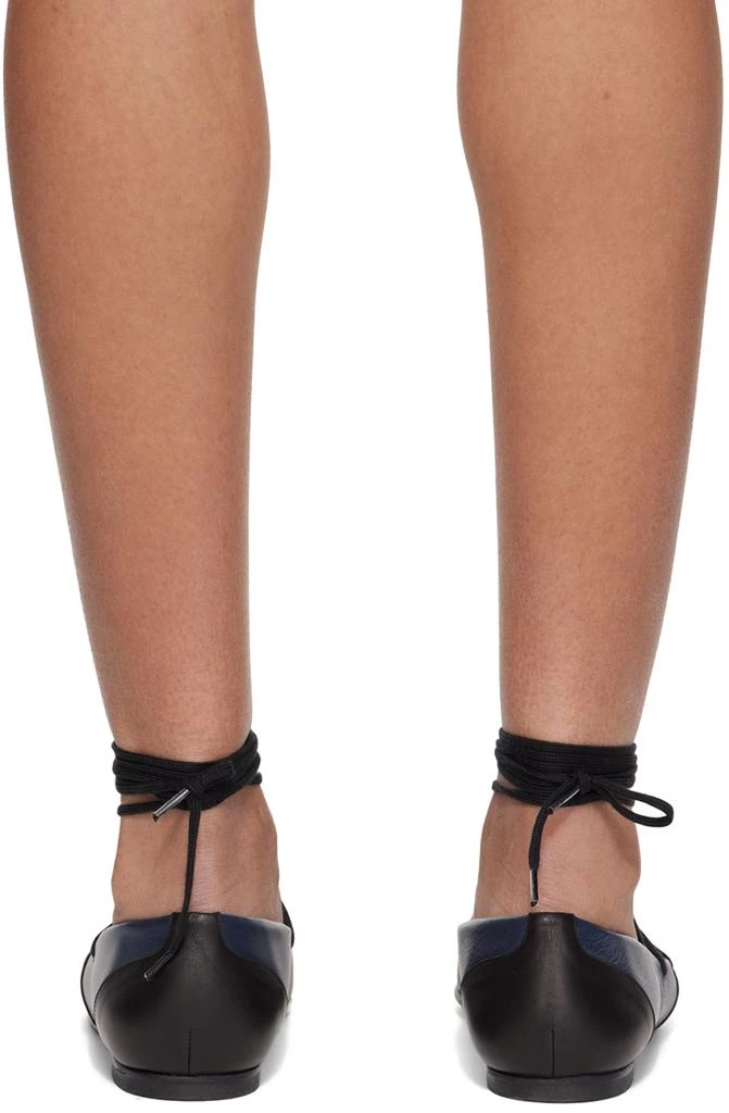 Molly Goddard Navy & Black Helena Ballerina Flats 2