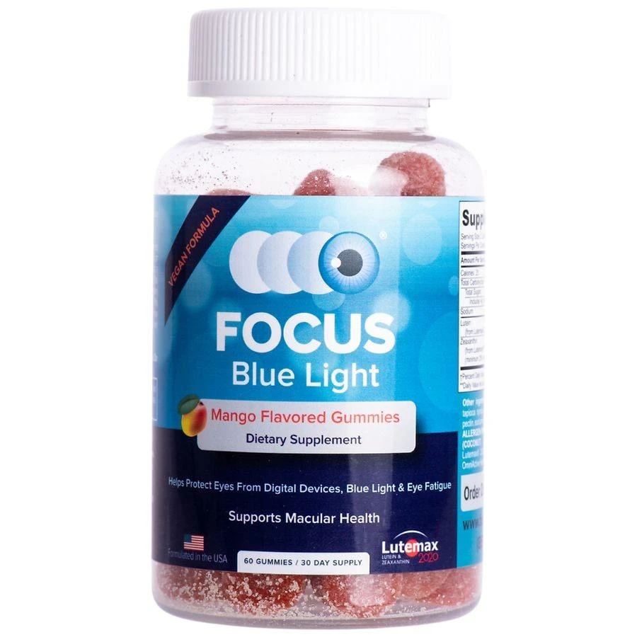 Focus Vitamins Blue Light Gummies Mango
