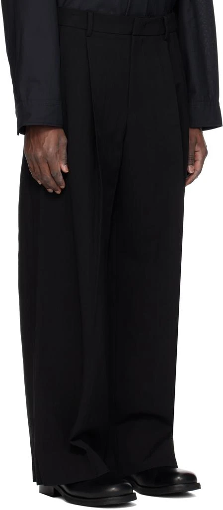 Juun.J Black Wool Nylon Trousers 2