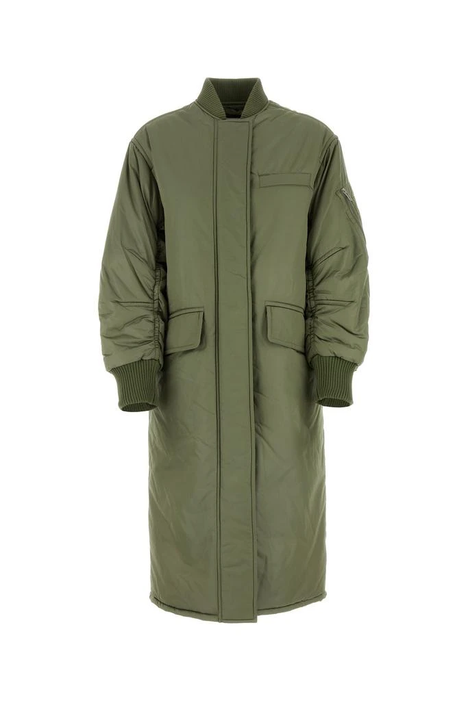 STAND STUDIO Olive green nylon Abbie padded jacket 1