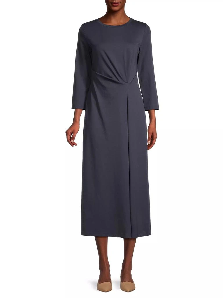 Weekend Max Mara Gessy Gathered Long-Sleeve Midi-Dress 3