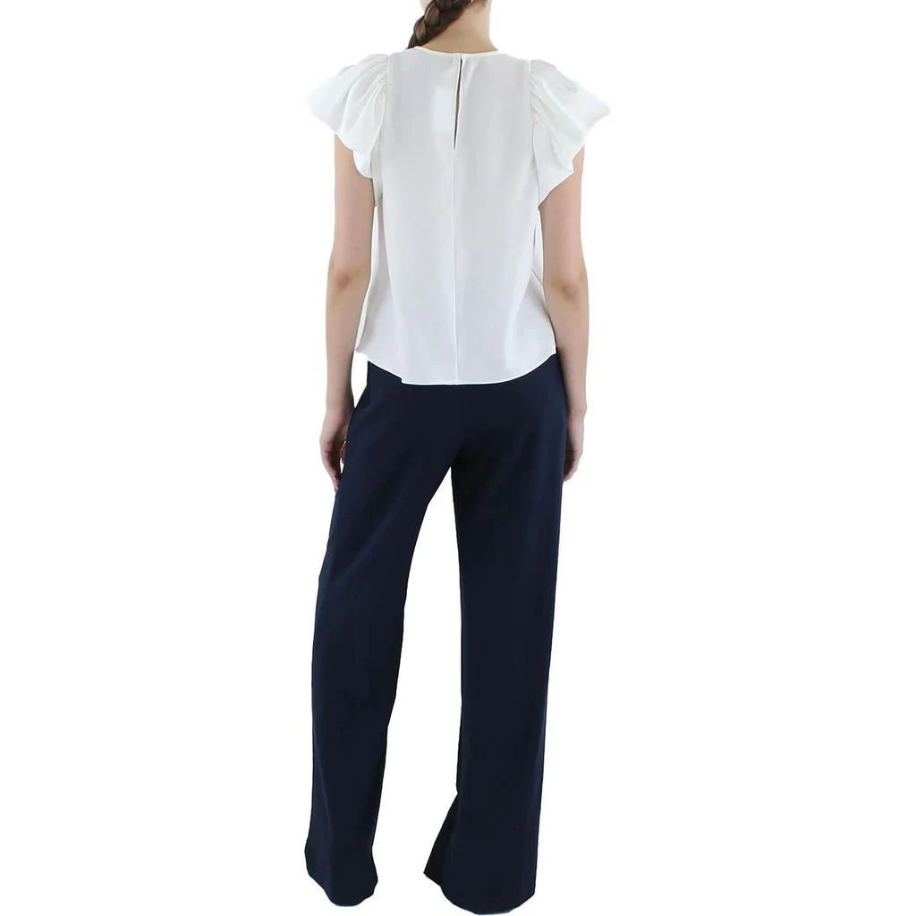 Black Halo Womens 2 PC Surplice Jumpsuit 2
