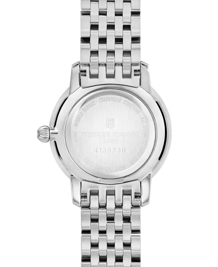 Frederique Constant Women's Swiss Slimline Mini Stainless Steel Bracelet Watch 25mm 3