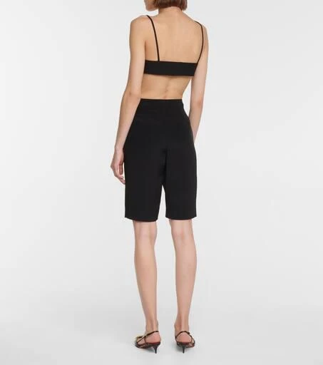 Valentino Stretch wool and silk-blend biker shorts 3