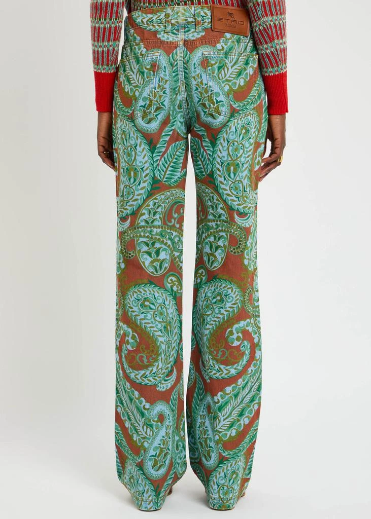 ETRO Printed flared-leg jeans 3