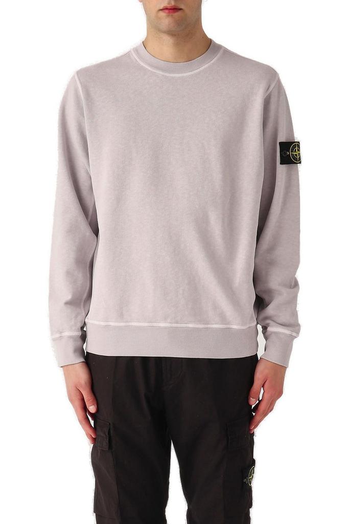 スウェット・トレーナー STONE  JERSEY SWEATSHIRT WITH LOGO BADGE Stone Island Stone Island Logo Badge Sweatshirt - Hoodies