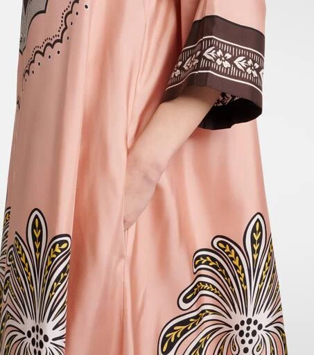 LA DOUBLE J Muumuu printed silk twill maxi dress 5