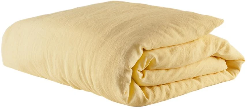 Tekla Yellow Linen Duvet Cover, US Queen 2