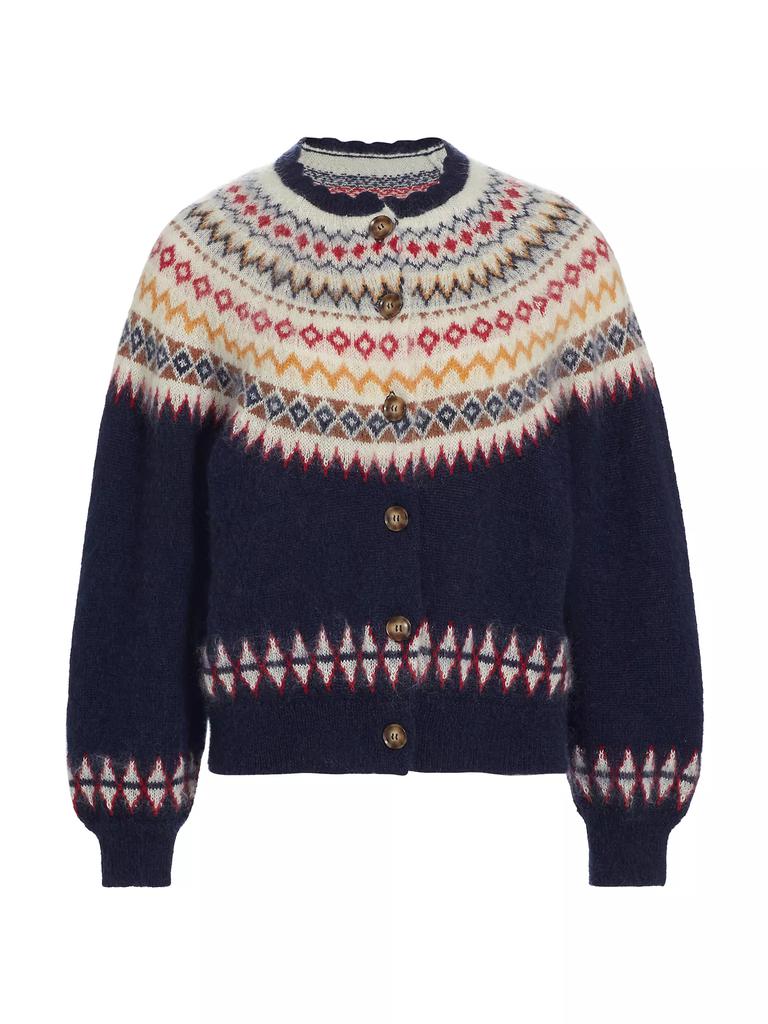 DÔEN Amble Fair Isle-Inspired Mohair-Blend Cardigan