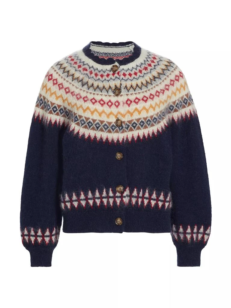 DÔEN Amble Fair Isle-Inspired Mohair-Blend Cardigan 1