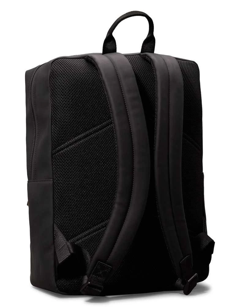 Calvin Klein Calvin Klein Square backpack in black rubberized 3