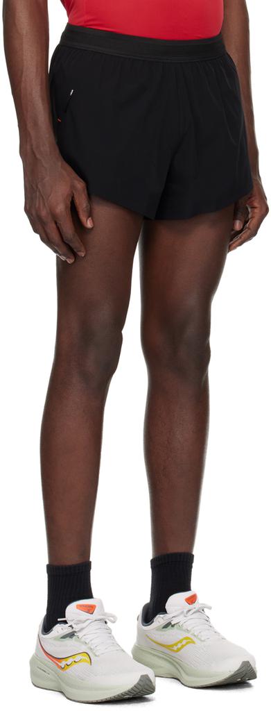 Soar Running Black Split Shorts