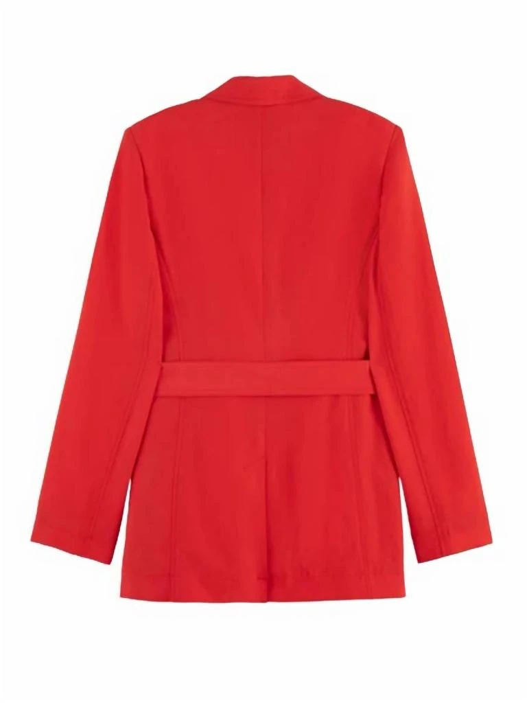 Scotch & Soda Belted Blazer In Amp Red 4