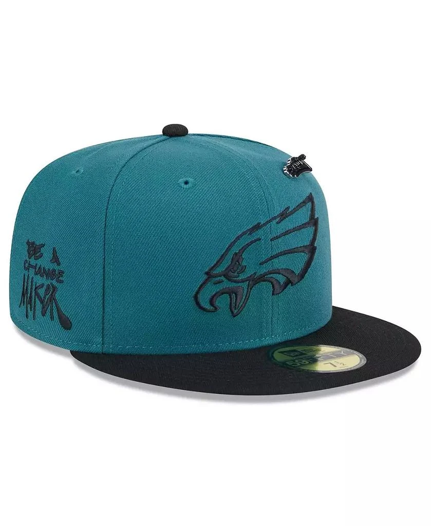 New Era Men's Midnight Green/Black Philadelphia Eagles 2024 Inspire Change 59FIFTY Fitted Hat 1