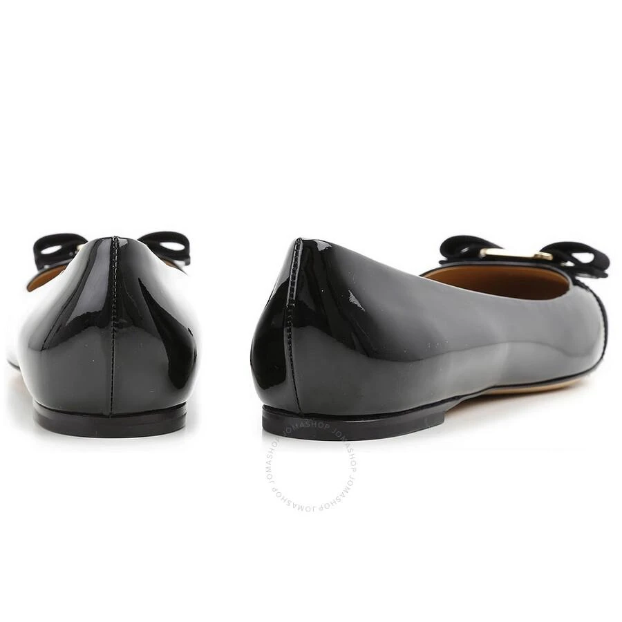 Salvatore Ferragamo Ladies Black Patent Vara Bow Ballerina Shoes 3