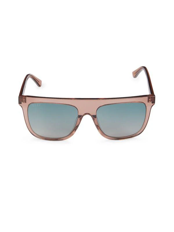 DIFF Eyewear 55MM Rectangle Sunglasses 1