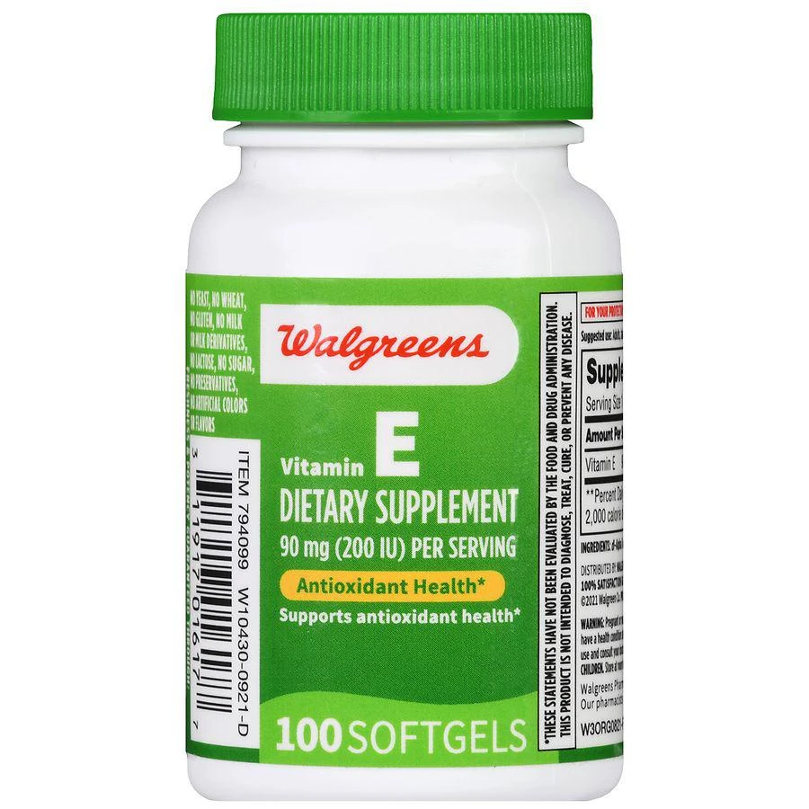 Walgreens Vitamin E 90 mg Softgels (100 days) 2