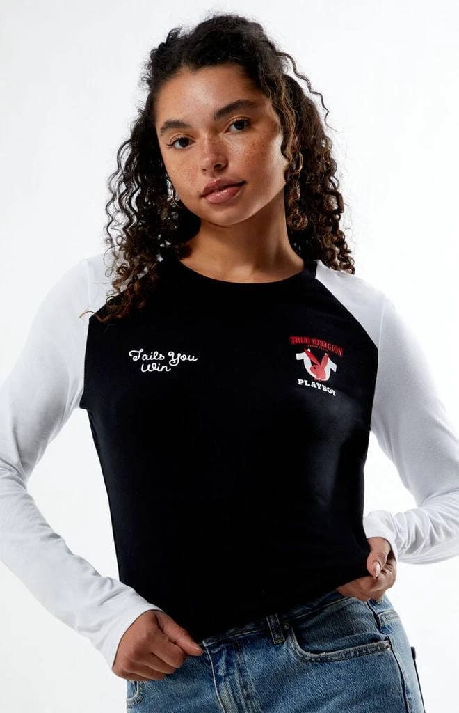 True Religion x Playboy Raglan Long Sleeve T-Shirt 1