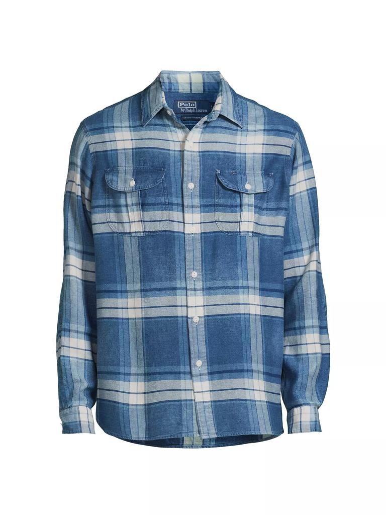 Ralph Lauren Plaid Cotton Button-Front Shirt