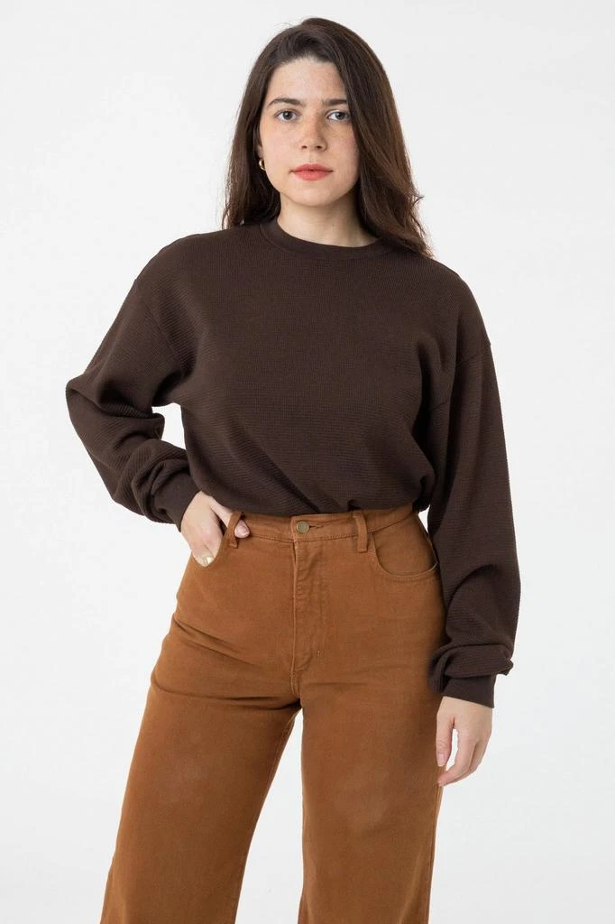 Los Angeles Apparel TX407GD Unisex - Long Sleeve Heavy Thermal Crew Neck 4