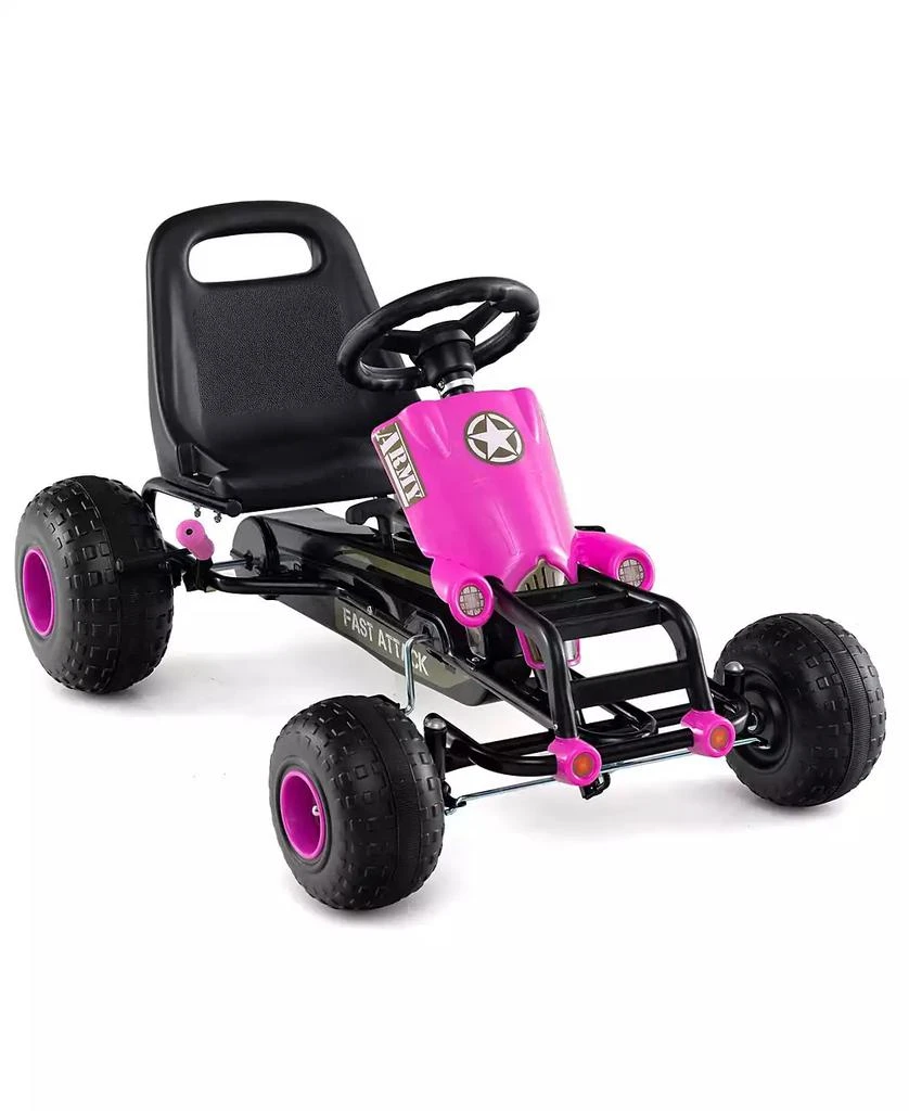 Mecale Kids Pedal Go Kart with Steering Wheel and Gear Shifter and Handbrake