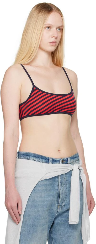 Paloma Wool Red & Navy Chee Bralette Top 2