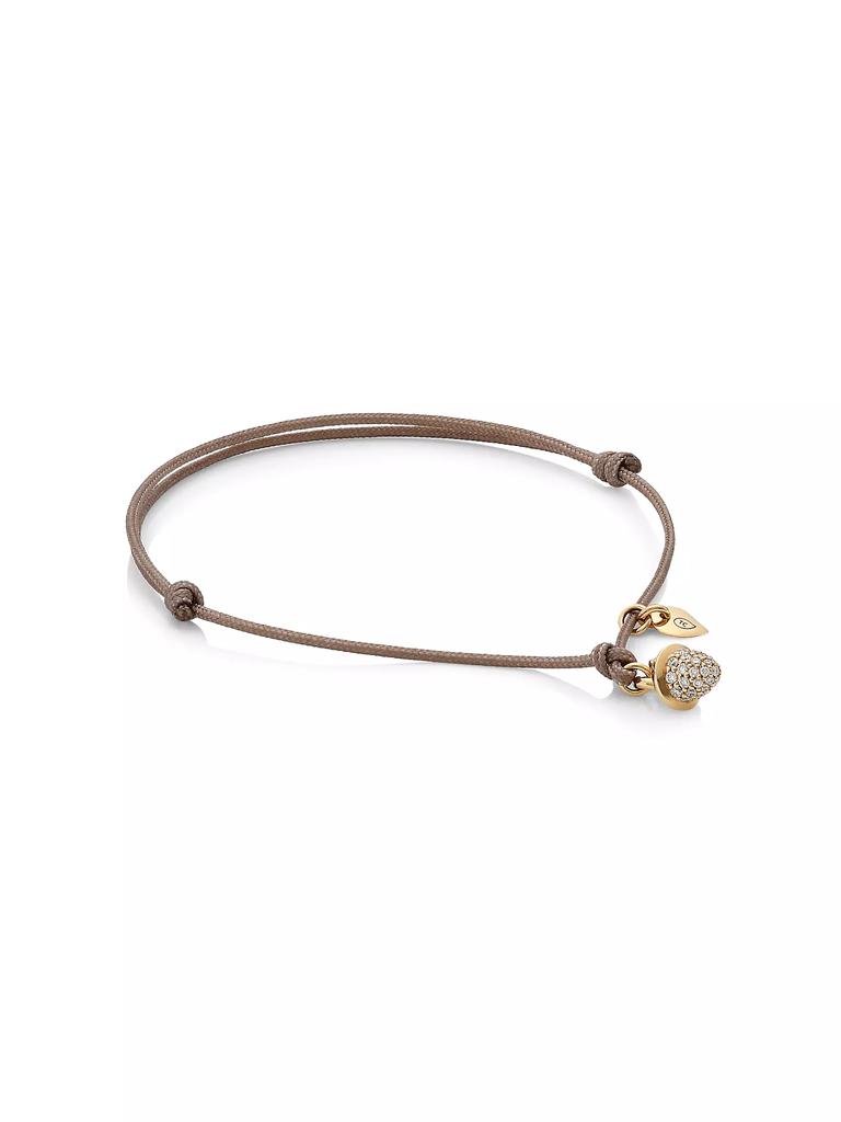 Tamara Comolli My Mikado 18K Yellow Gold & Diamond Pavé Acorn Sliding Knot Cord Bracelet