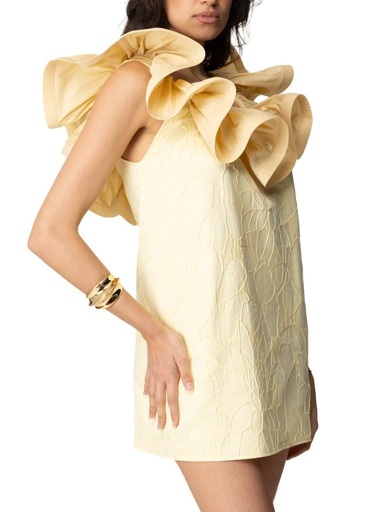 ELISABETTA FRANCHI Elisabetta Franchi Ruffled Floral Jacquard Dress 3