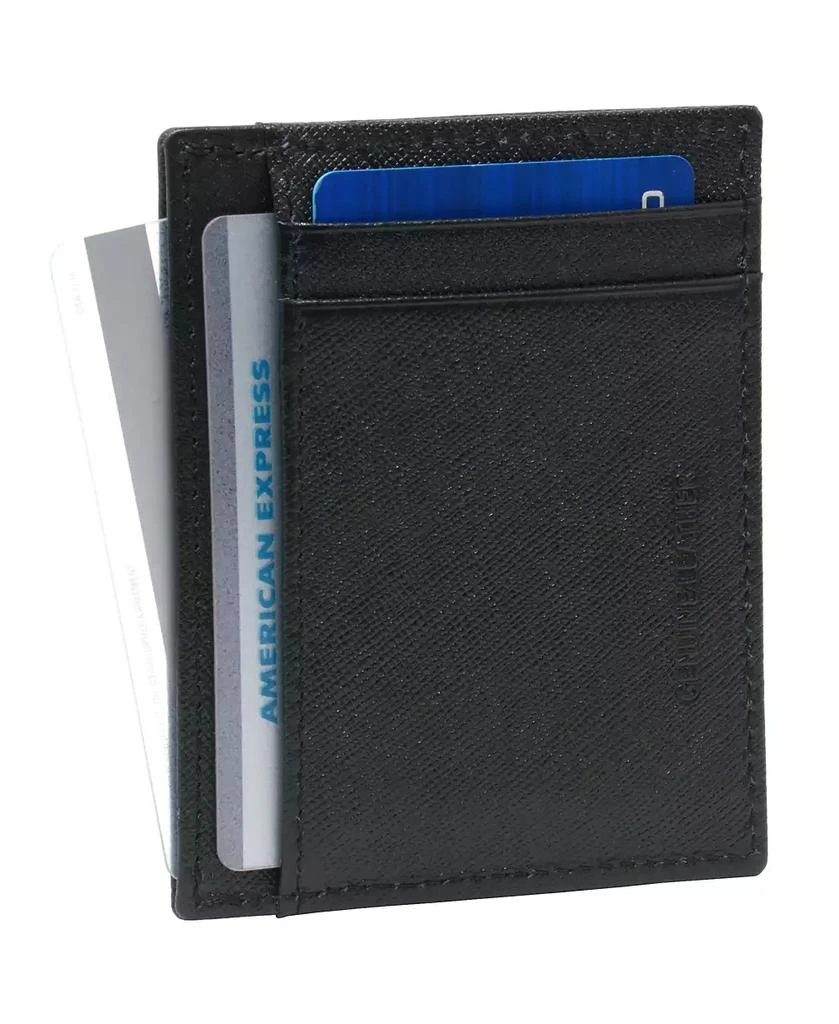 Alpine Swiss Double Diamond Mens RFID Money Clip Minimalist Front Pocket Wallet 2