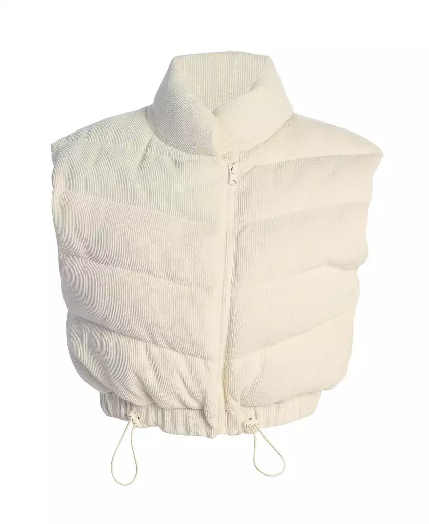 JLUXLABEL Women's Delma Ribbed Puffer Vest