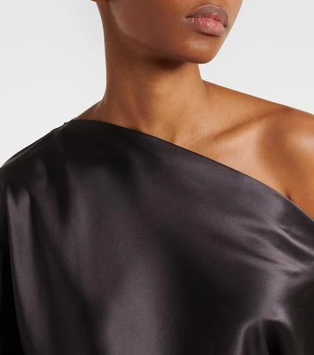 The Sei One-shoulder silk satin top 4