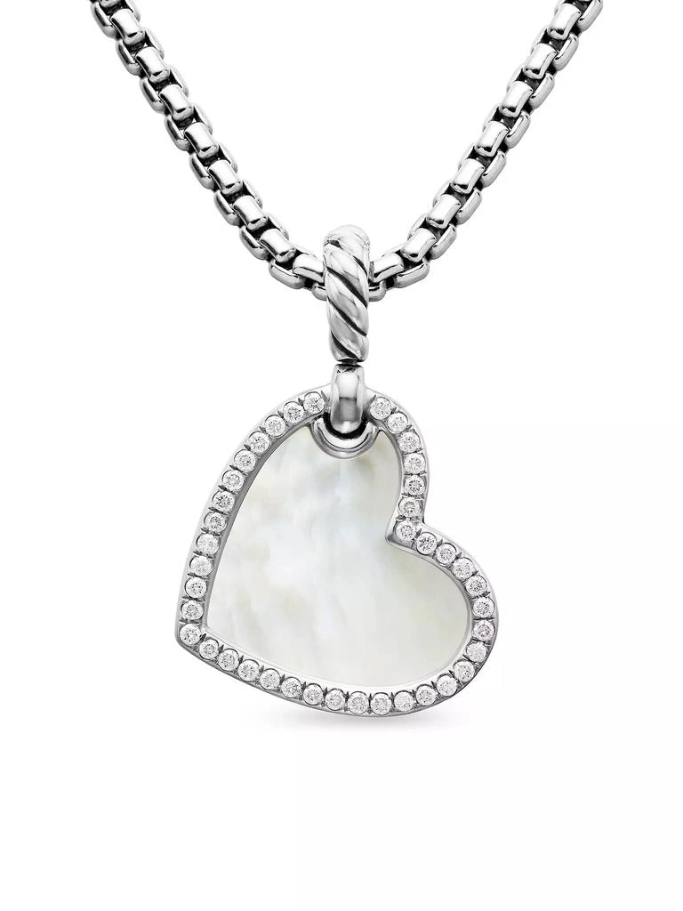David Yurman Heart Amulet With Gemstone & Pavé Diamonds 1