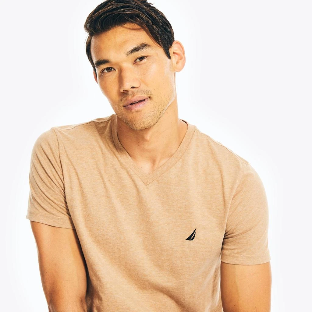 Nautica Heather V-Neck T-Shirt 8