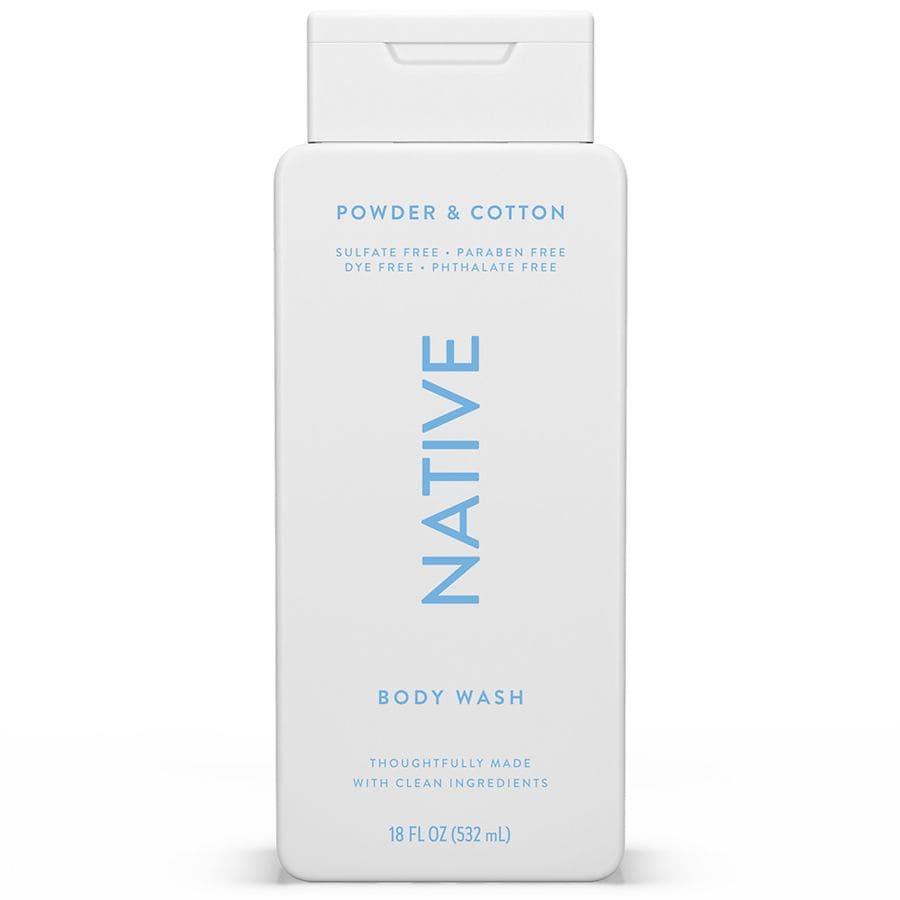 Native Body Wash, Sulfate Free, for Women and Men Powder & Cotton