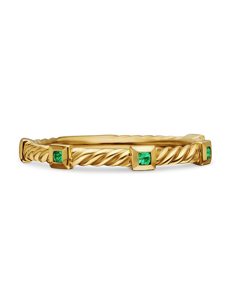 David Yurman Cable Collectibles Stack Ring in 18K Yellow Gold