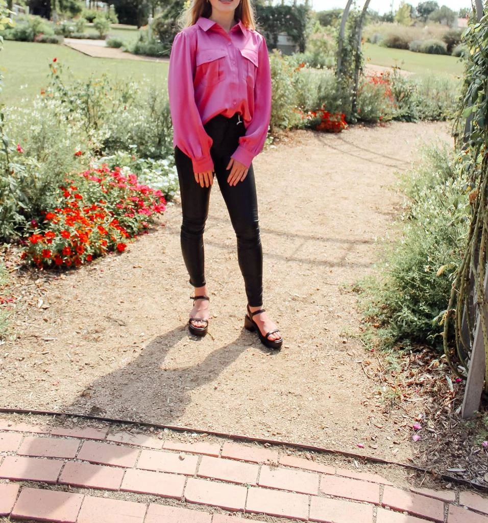 KanCan Kancan - Faux Leather High Rise Skinny Pants 4